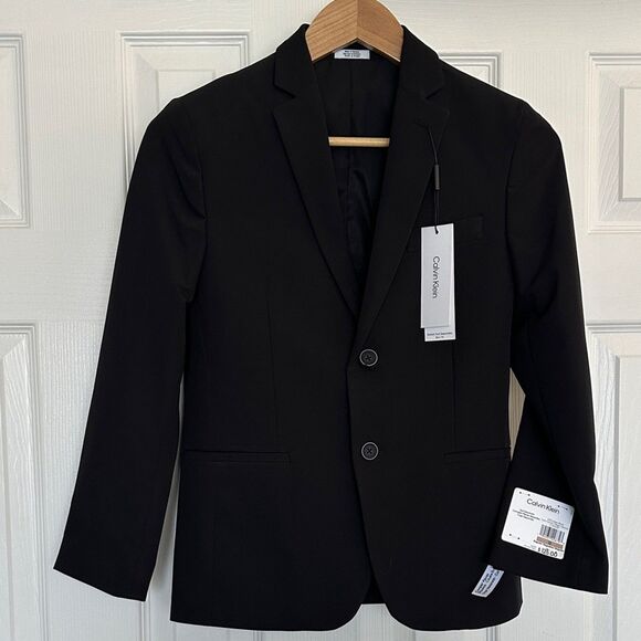 NWT- Calvin Klein  Classic Black Sport Coat Boys US 12 - Picture 1 of 4